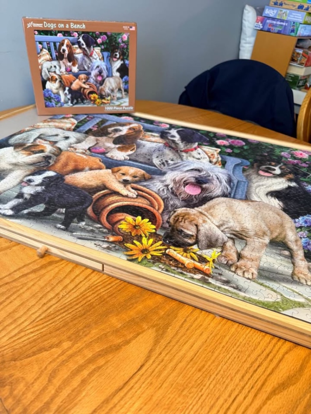 Dogs on a Bench 1000 piece puzzle